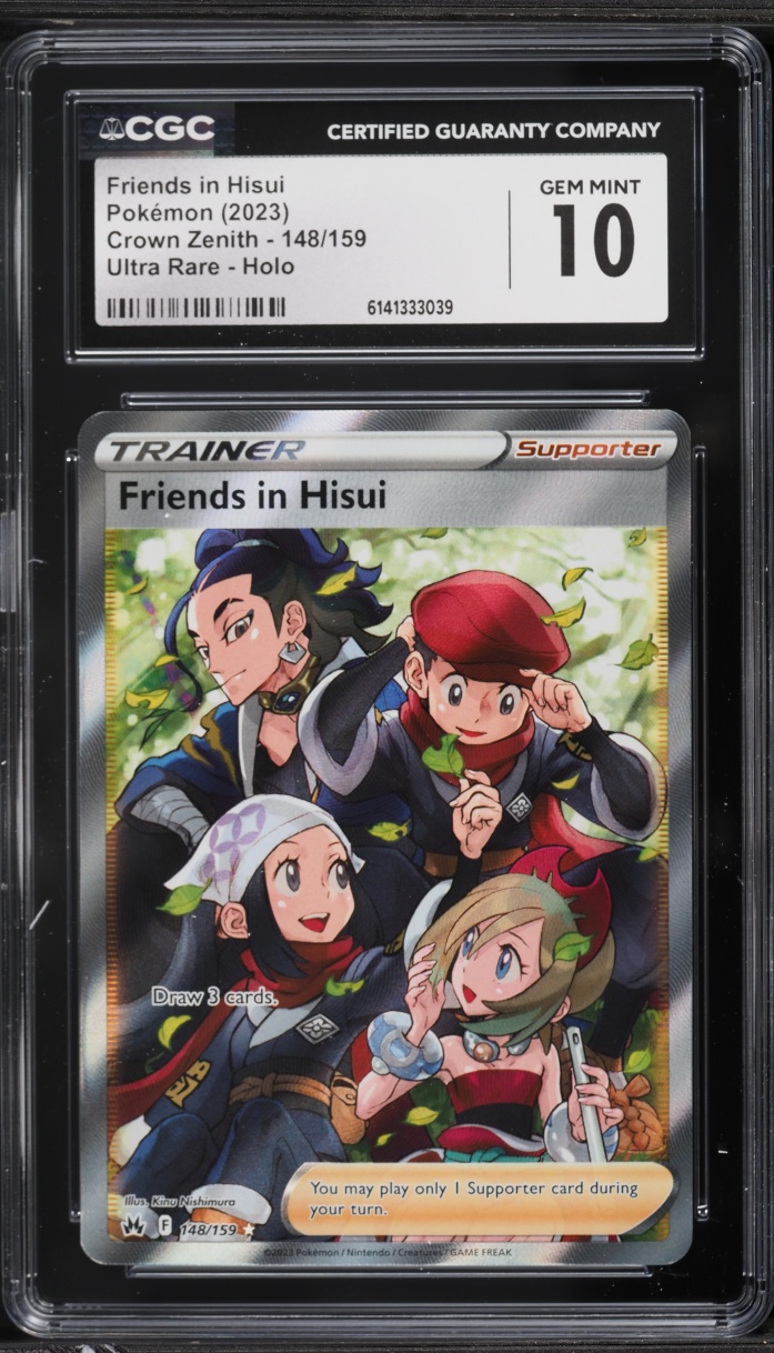 2023 Pokemon Sword & Shield Crown Zenith Full Art Friends In Hisui #148 CGC 10 GEM MINT