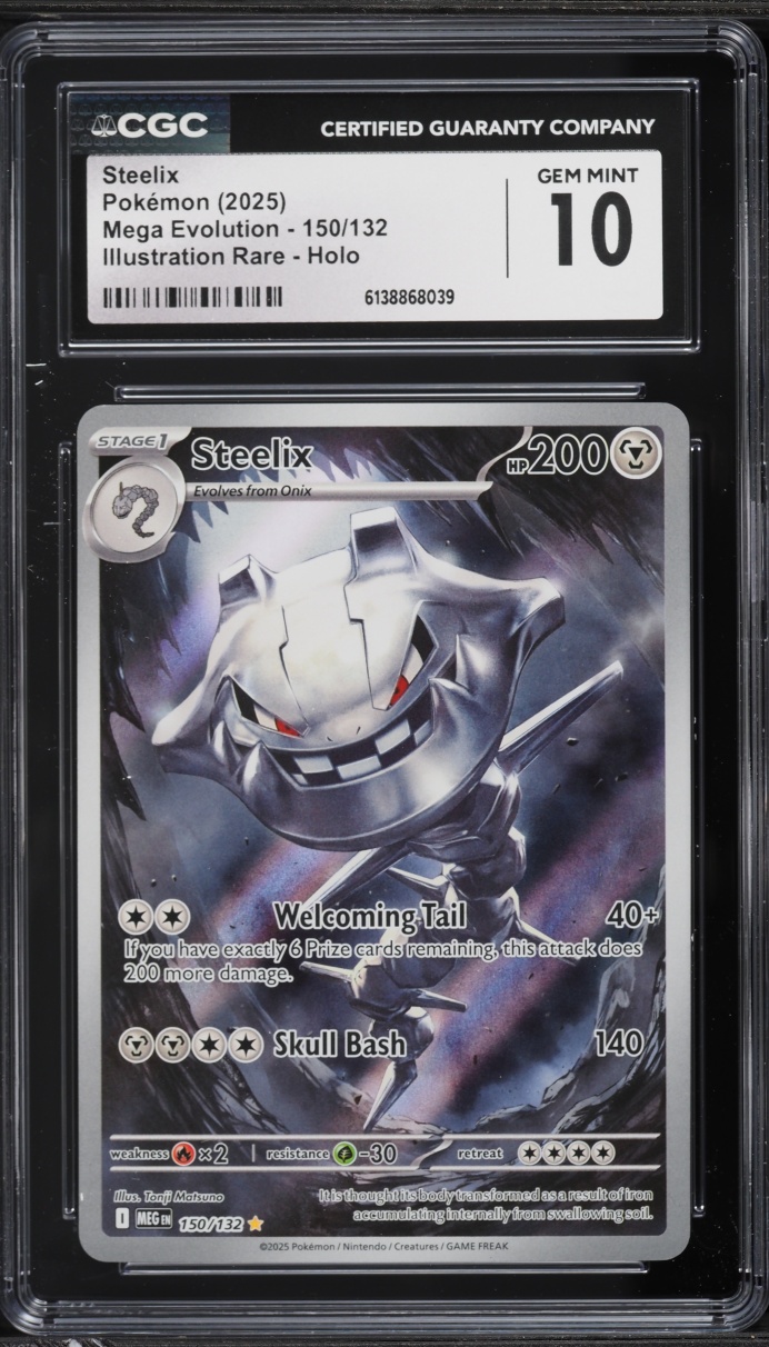 2025 Pokemon Mega Evolution IR Steelix #150 CGC 10 GEM MINT