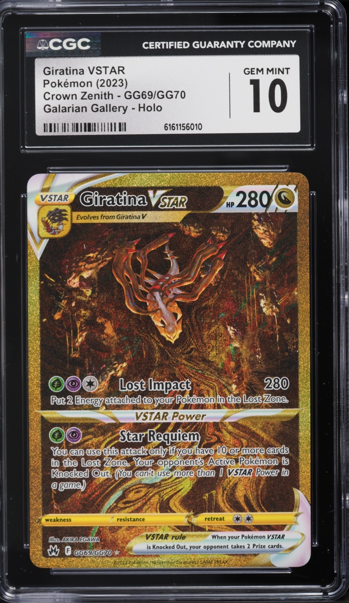 2023 Pokemon Sword & Shield Crown Zenith Gold Rare Giratina VSTAR #GG69 CGC 10 GEM MINT