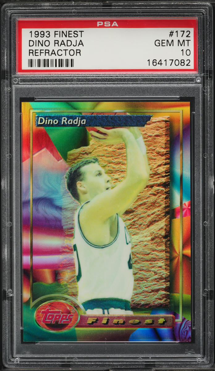 1993 Finest Refractor Dino Radja #172 PSA 10 GEM MINT
