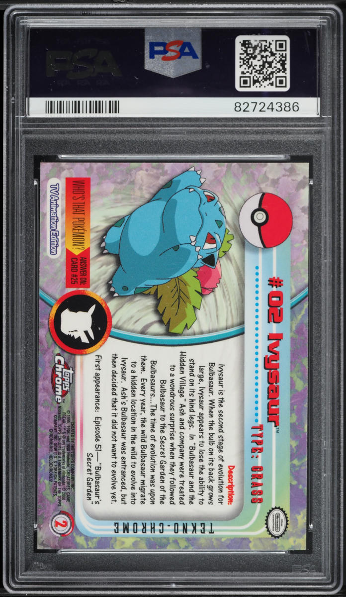 2000 Topps Chrome Pokemon Series 1 Tekno Ivysaur #2 PSA 10 GEM MINT
