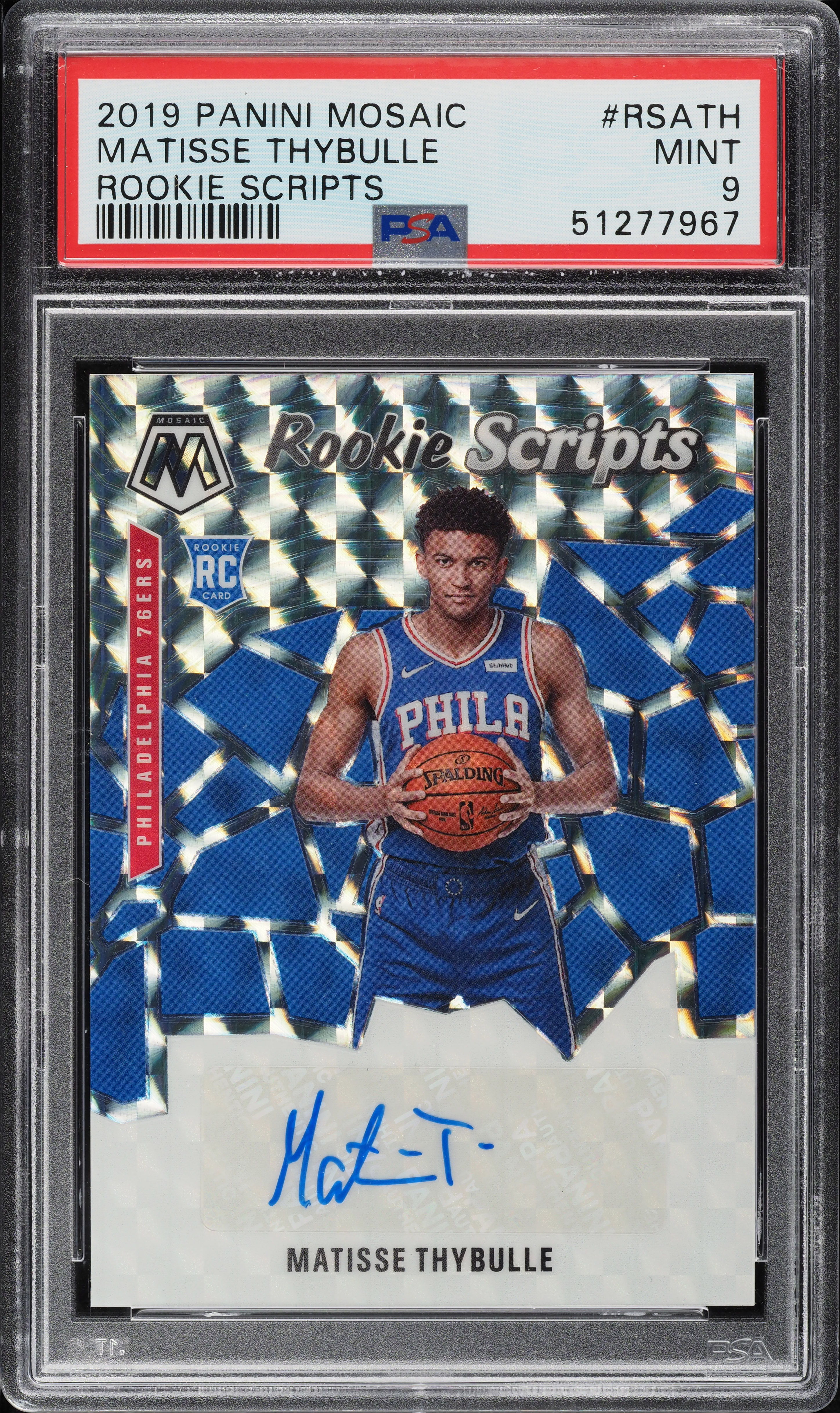2019 Panini Mosaic Scripts Matisse Thybulle ROOKIE AUTO #RSA-TH