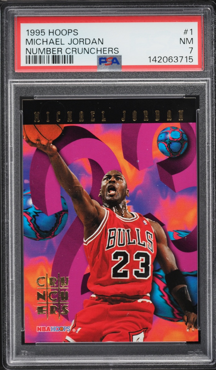 1995 Hoops Number Crunchers Michael Jordan #1 PSA 7 NRMT