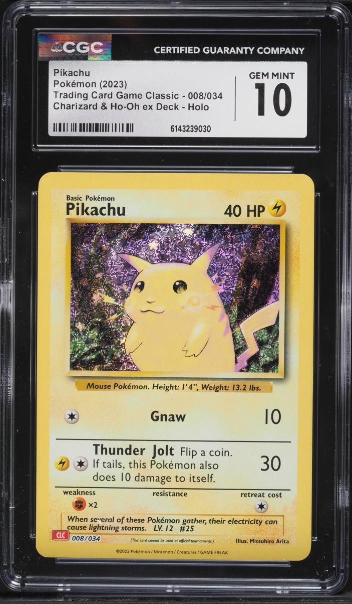 2023 Pokemon TCG Classic Collection Holo Pikachu #8 CGC 10 GEM MINT