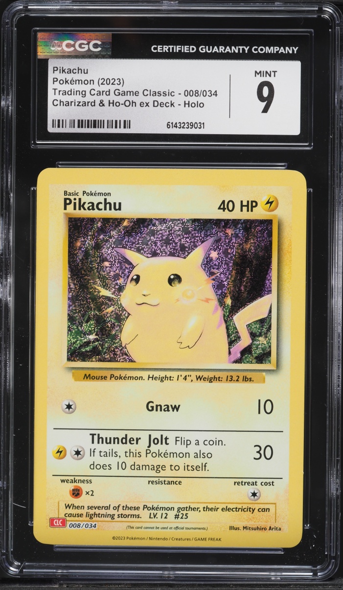 2023 Pokemon TCG Classic Collection Holo Pikachu #8 CGC 9 MINT