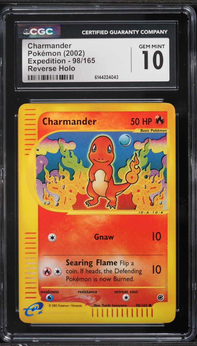 2002 Pokemon Expedition Reverse Holo Charmander #98 CGC 10 GEM MINT