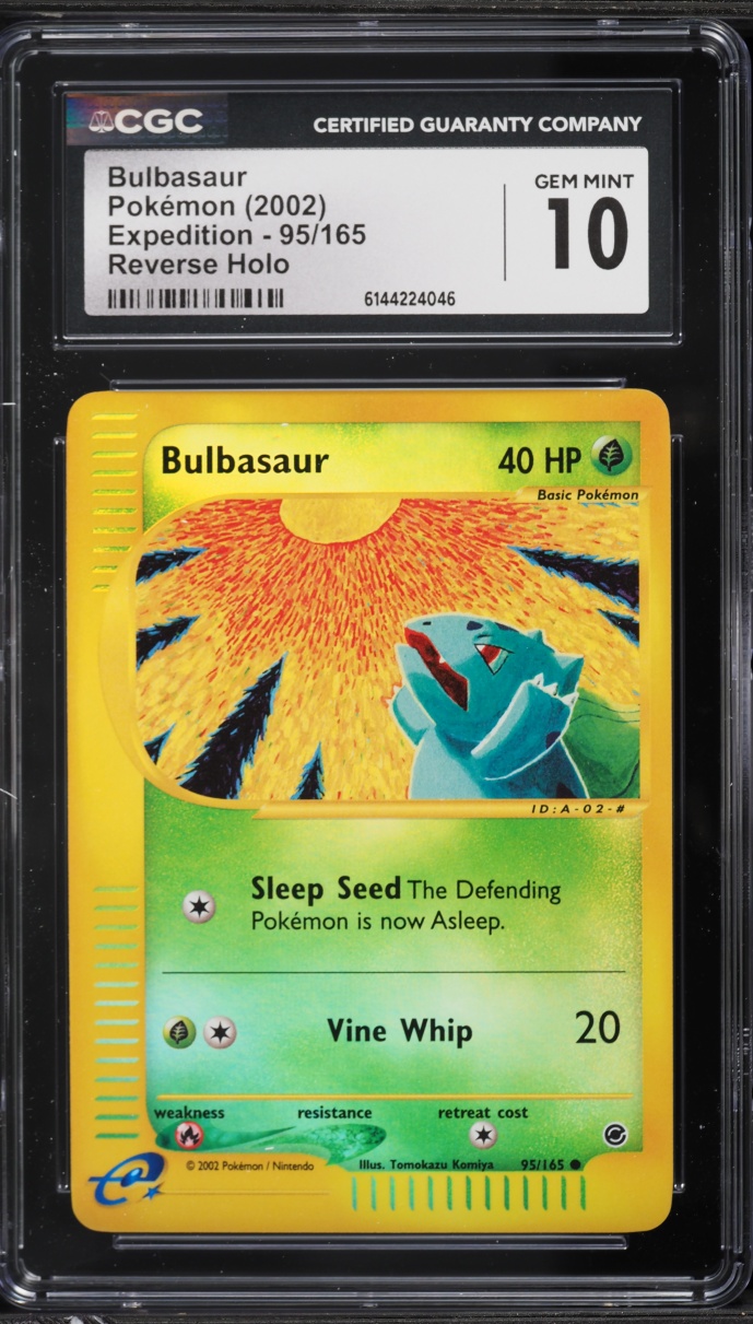 2002 Pokemon Expedition Reverse Holo Bulbasaur #95 CGC 10 GEM MINT