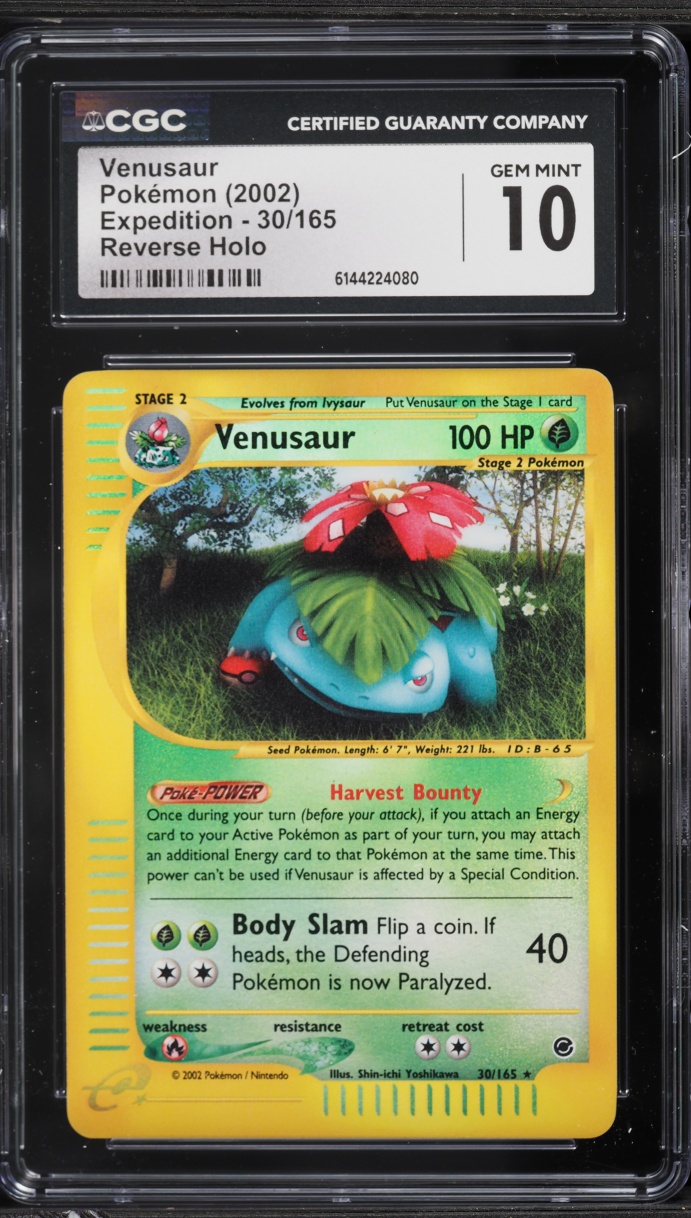 2002 Pokemon Expedition Reverse Holo Venusaur #30 CGC 10 GEM MINT