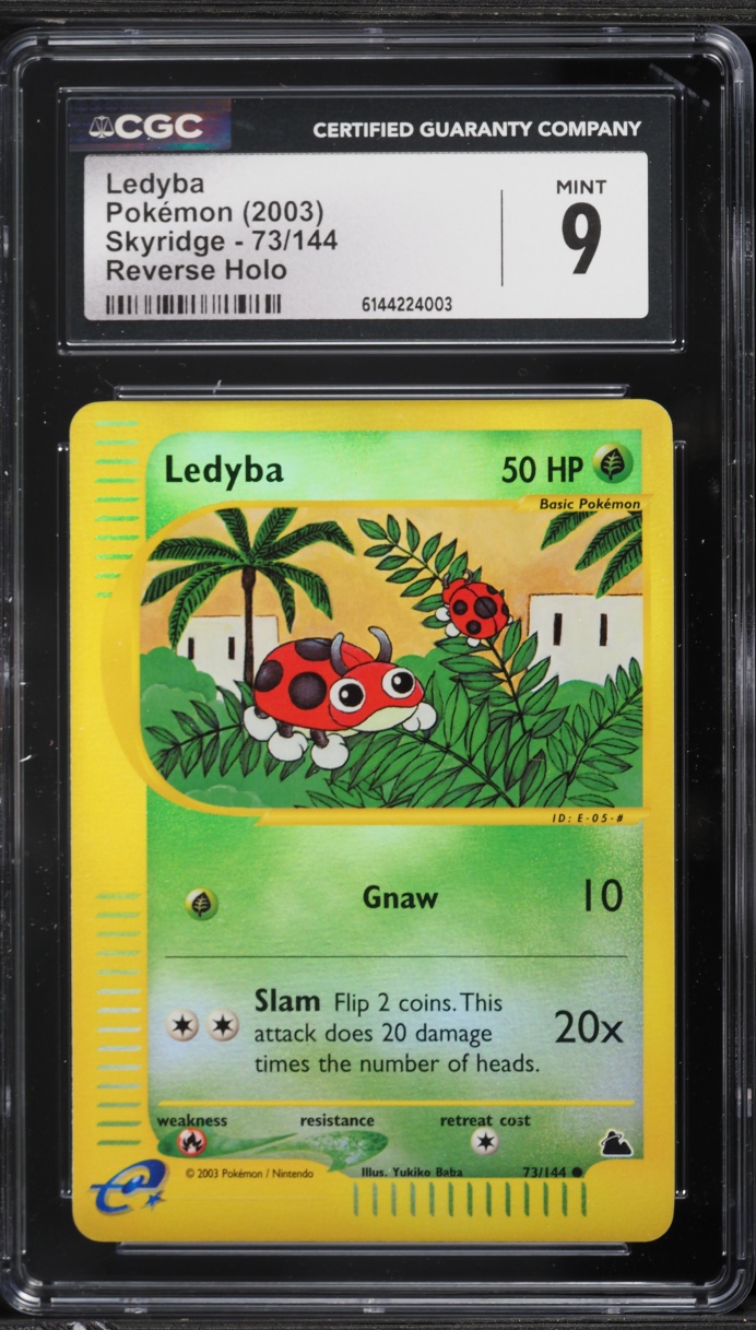 2003 Pokemon Skyridge Reverse Holo Ledyba #73 CGC 9 MINT