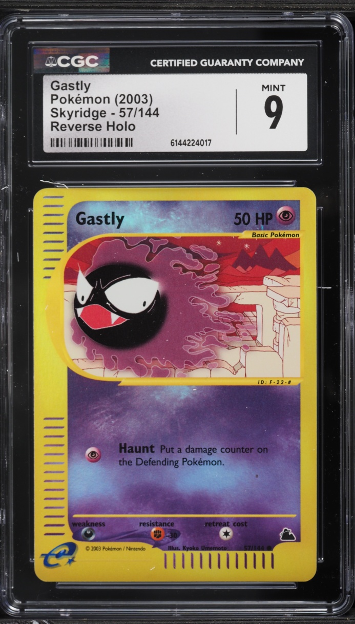 2003 Pokemon Skyridge Reverse Holo Gastly #57 CGC 9 MINT