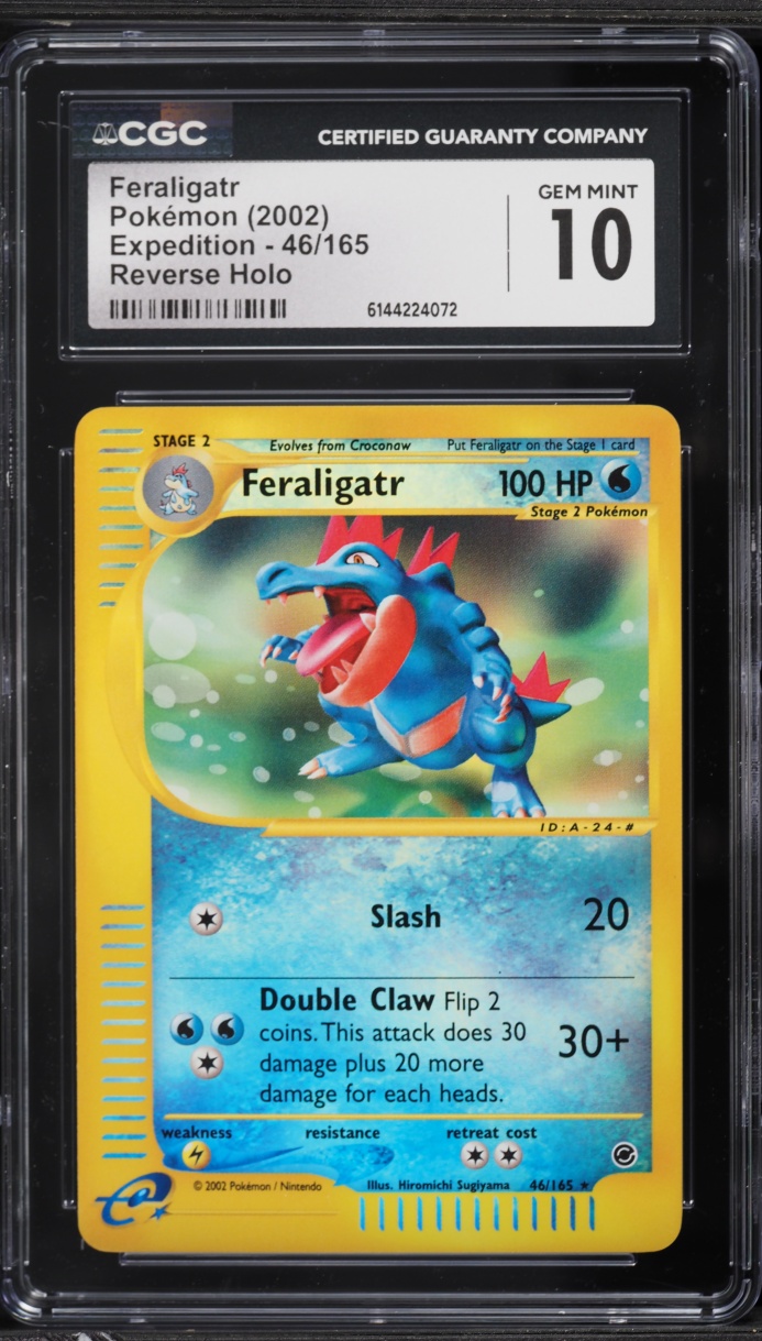 2002 Pokemon Expedition Reverse Holo Feraligatr #46 CGC 10 GEM MINT