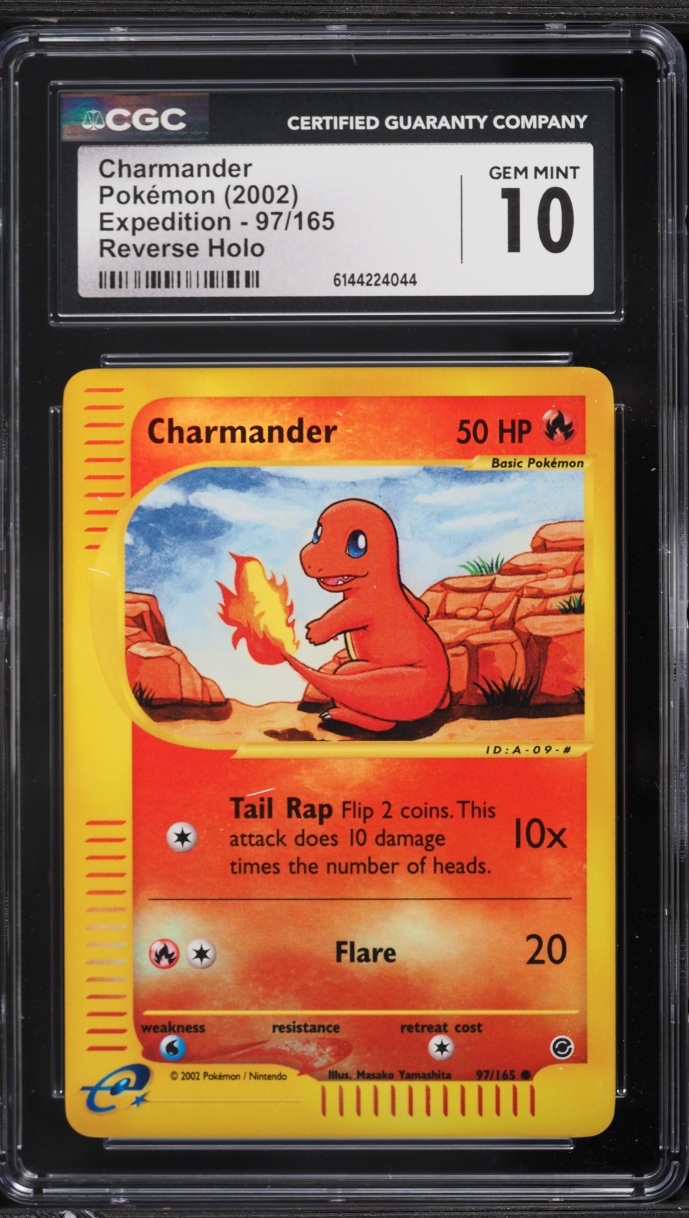 2002 Pokemon Expedition Reverse Holo Charmander #97 CGC 10 GEM MINT