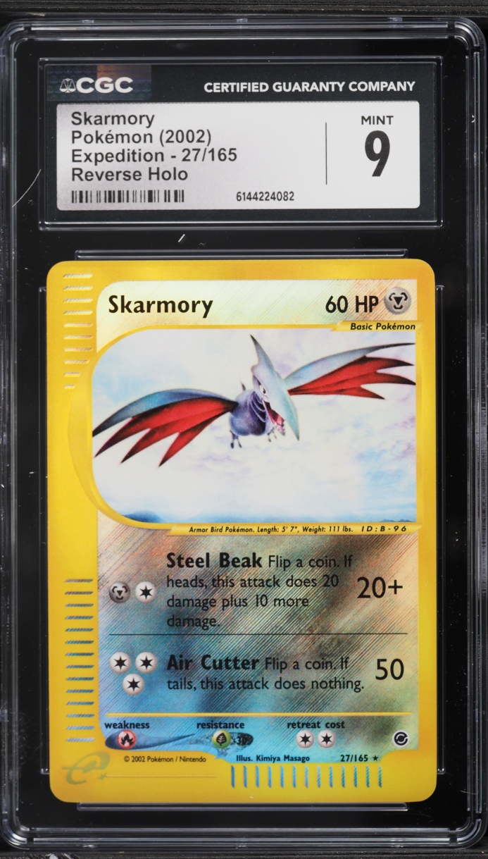 2002 Pokemon Expedition Reverse Holo Skarmory #27 CGC 9 MINT