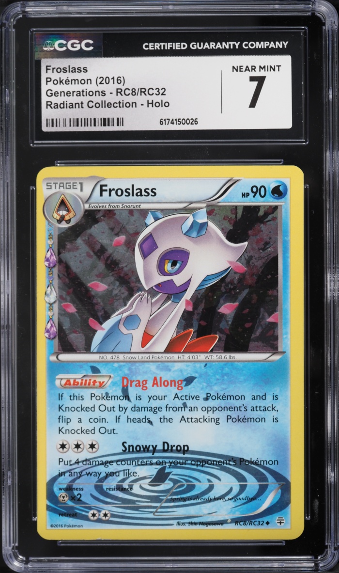 2016 Pokemon XY Generations Radiant Collection Holo Froslass #RC8 CGC 7 NRMT