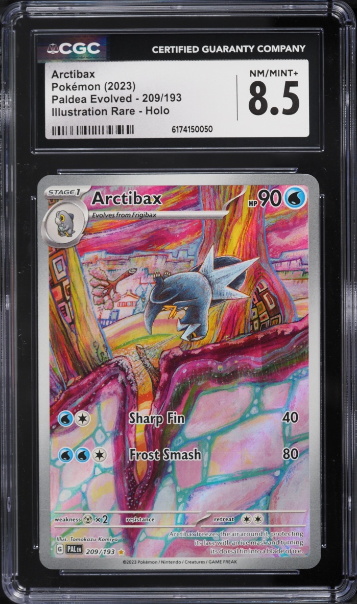 2023 Pokemon Scarlet & Violet Paldea Evolved IR Arctibax #209 CGC 8.5 NM-MT+