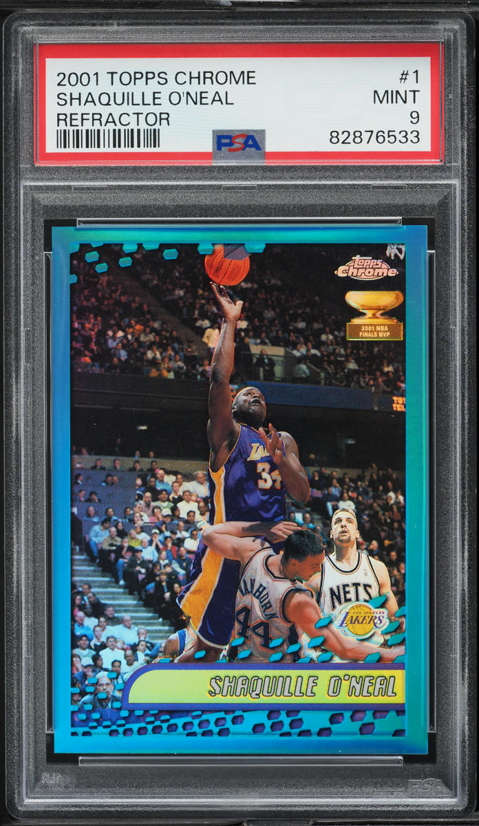 アンス ファティChrome rookie Refractor PSA 9 2001 Topps Chrome Refractor Shaquille O'Neal #1 PSA 9 MINT