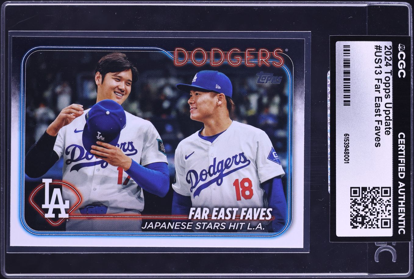 2024 Topps Update Far East Faves Shohei Ohtani Yoshinobu Yamamoto ROOKIE #US13 CGC AUTH
