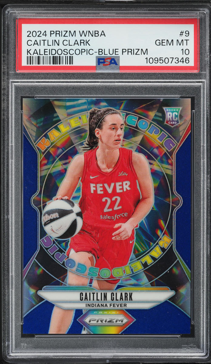 2024 Panini Prizm WNBA Kaleidoscopic Blue Caitlin Clark ROOKIE /49 #9 PSA 10 GEM
