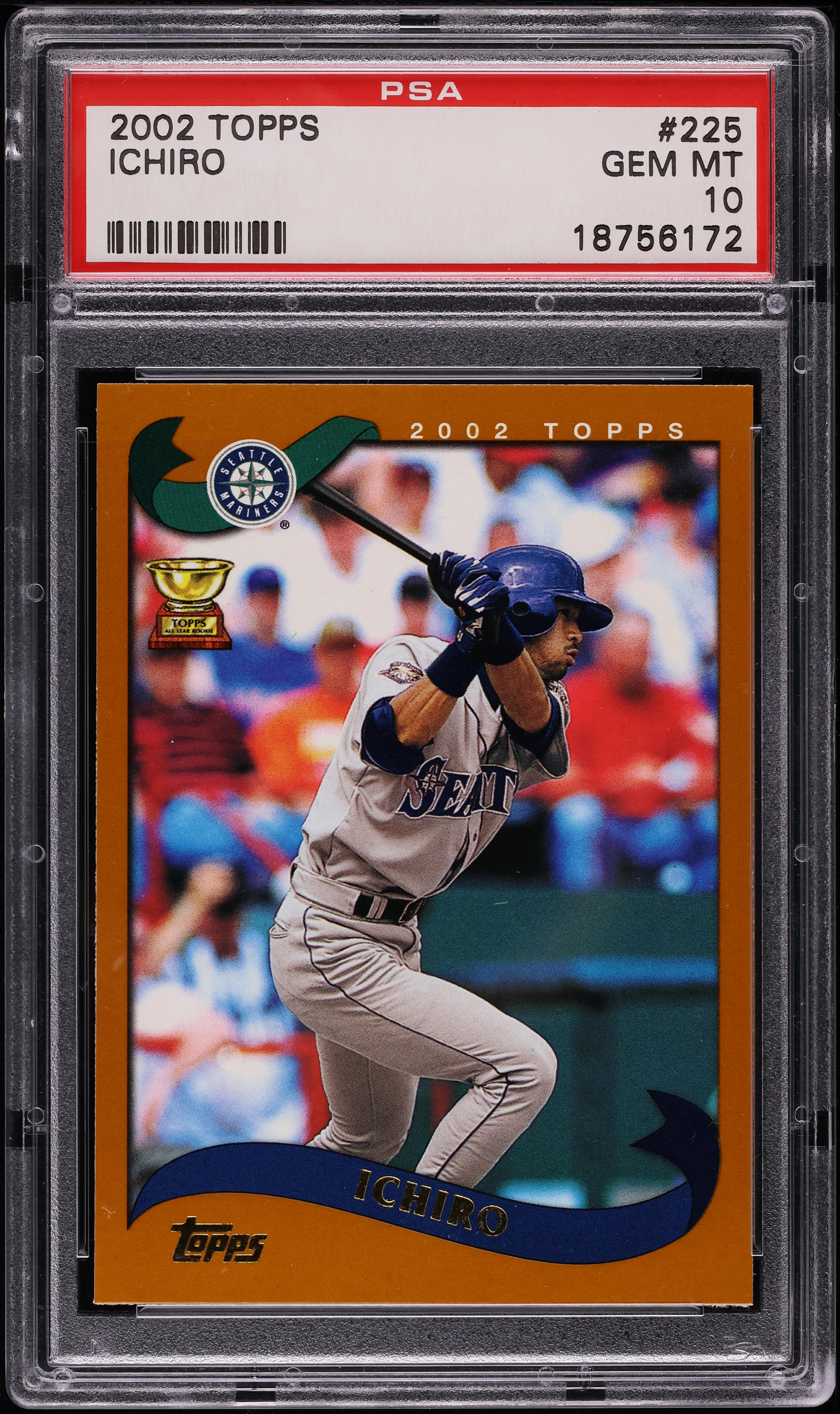 2002 Topps Ichiro Suzuki #225 PSA 10 GEM MINT on Fanatics