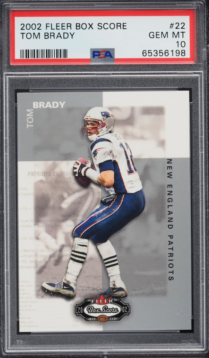 2002 Fleer Box Score Tom Brady #22 PSA 10 GEM MINT
