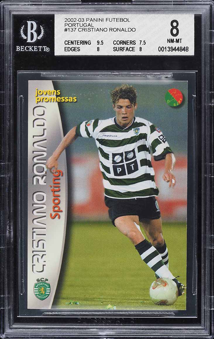2003 Panini Sports Mega Craques Cristiano Ronaldo ROOKIE BGS 8 NM-MT