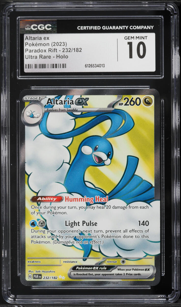 2023 Pokemon Scarlet & Violet Paradox Rift Full Art Altaria ex #232 CGC 10 GEM MINT