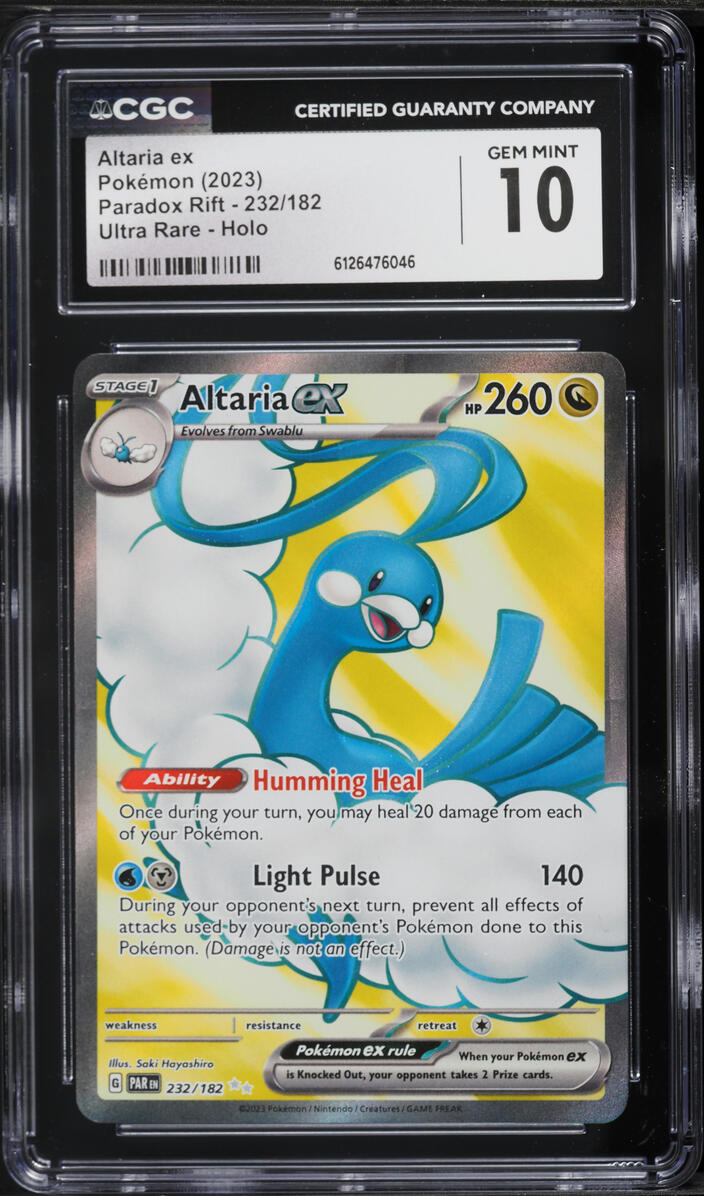2023 Pokemon Scarlet & Violet Paradox Rift Full Art Altaria ex #232 CGC 10 GEM MINT