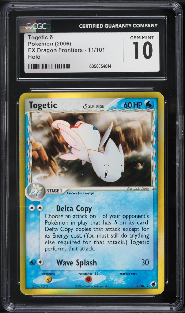 2006 Pokemon EX Dragon Frontiers Holo Togetic #11 CGC 10 GEM MINT