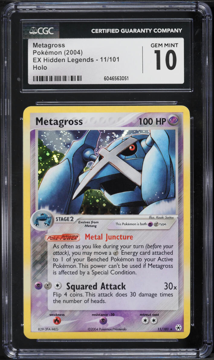 2004 Pokemon EX Hidden Legends Holo Metagross #11 CGC 10 GEM MINT