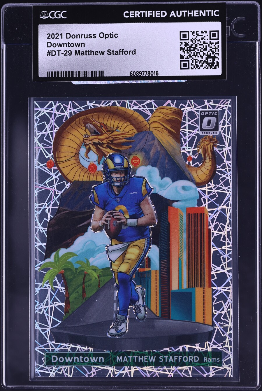2021 Donruss Optic Downtown Matthew Stafford #DT-29 CGC AUTH