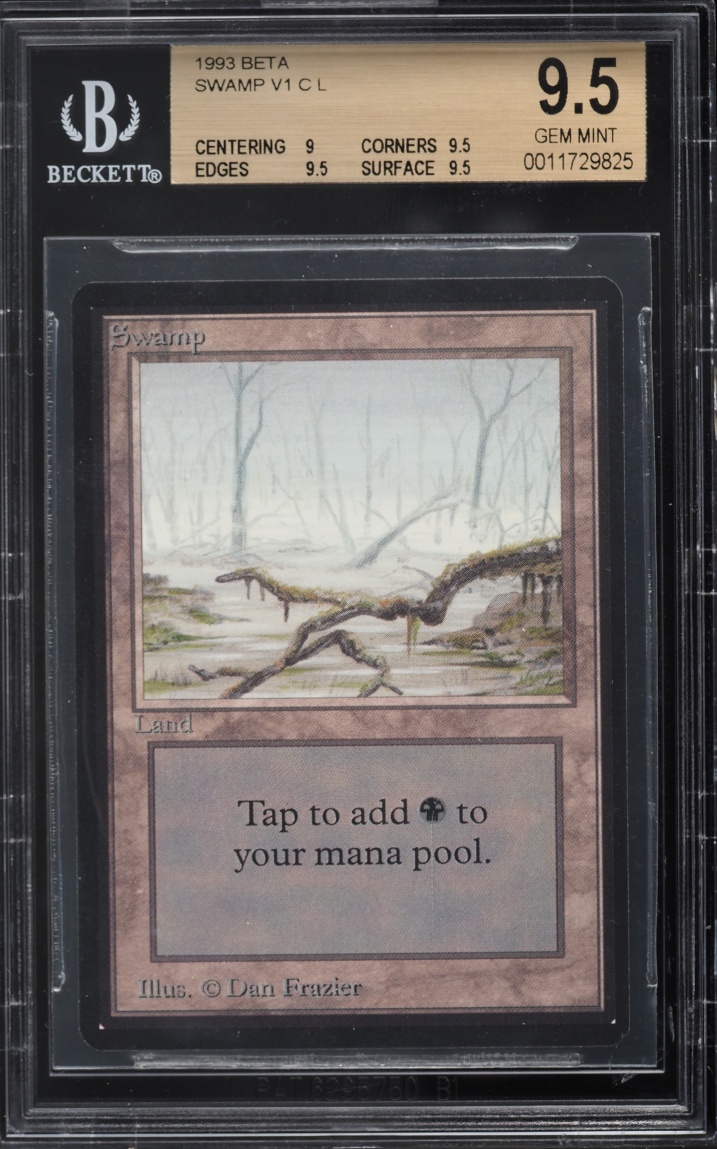 1993 Magic The Gathering MTG Beta Swamp BGS 9.5 GEM MINT