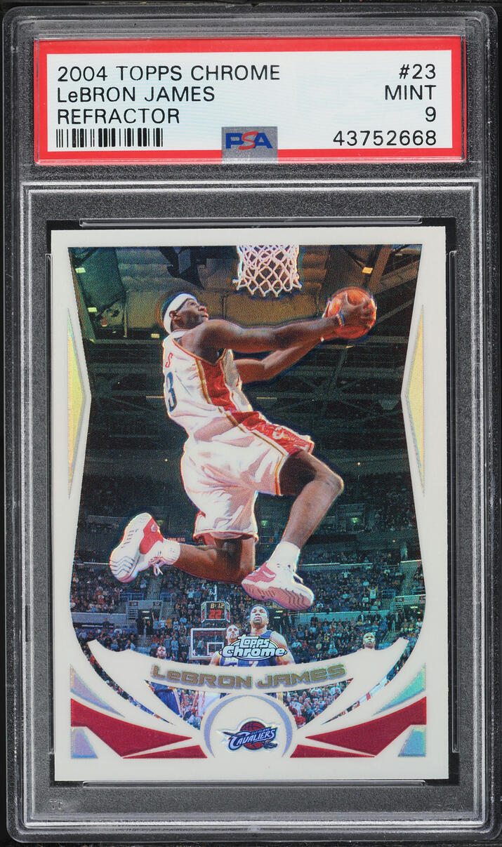 2004 Topps Chrome Refractor LeBron James #23 PSA 9 MINT