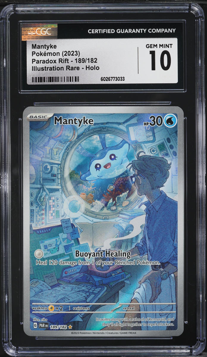 2023 Pokemon Scarlet & Violet Paradox Rift Illustration Rare Mantyke #189 CGC 10 GEM MINT