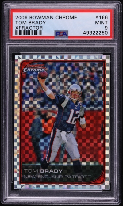 2006 Bowman Chrome Xfractor Tom Brady /250 #166 PSA 9 MINT