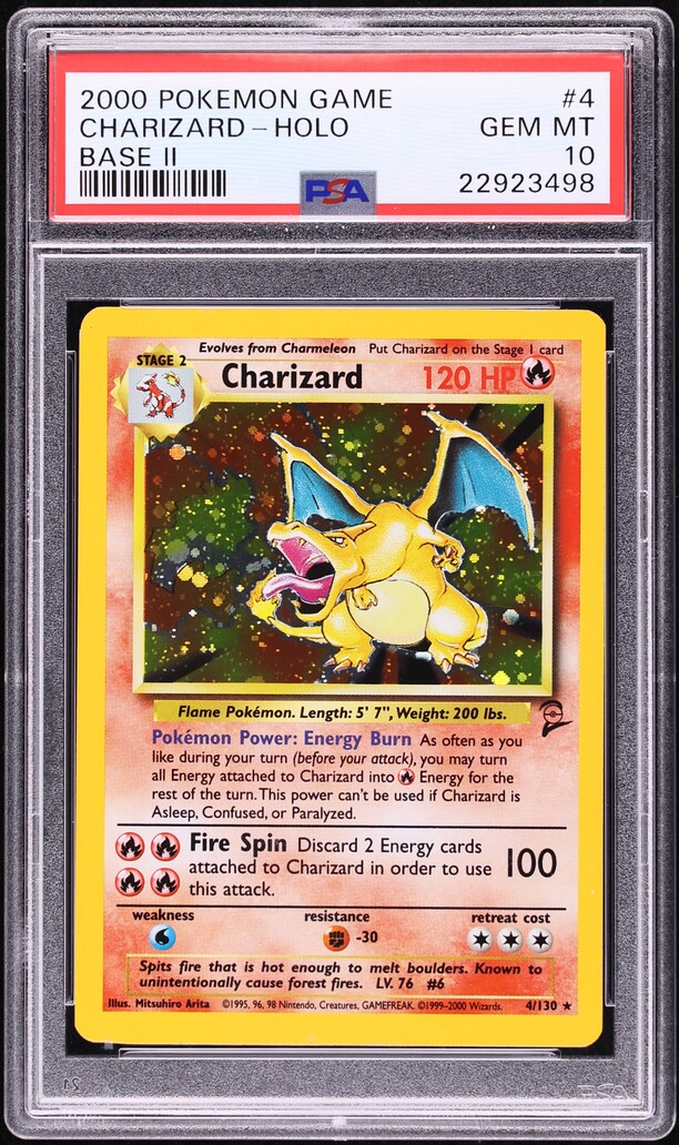 2000 Pokemon Base Set 2 Holo Charizard #4 PSA 10 GEM MINT