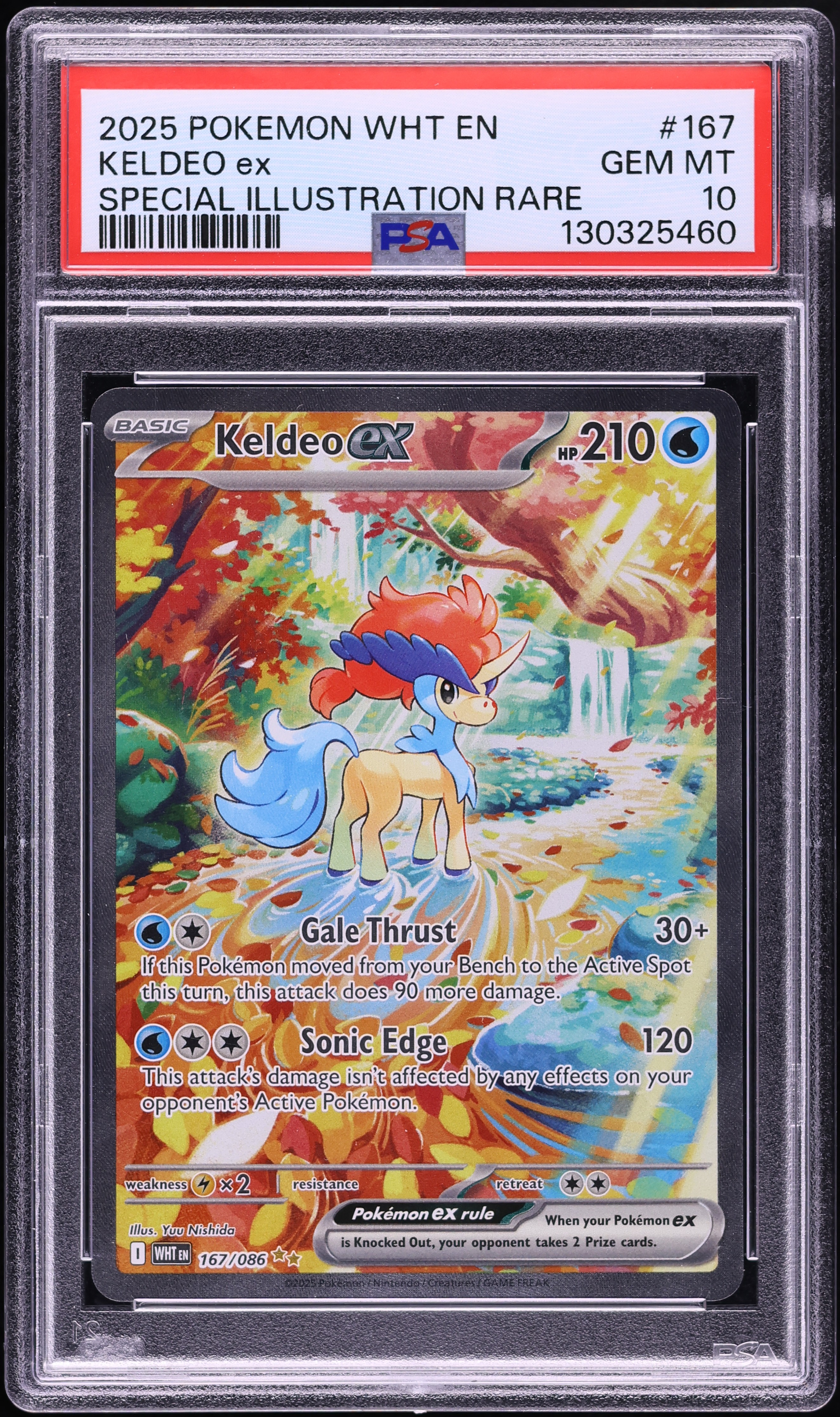2025 Pokemon Scarlet & Violet White Flare SIR Keldeo EX #167 PSA 10 GEM MINT