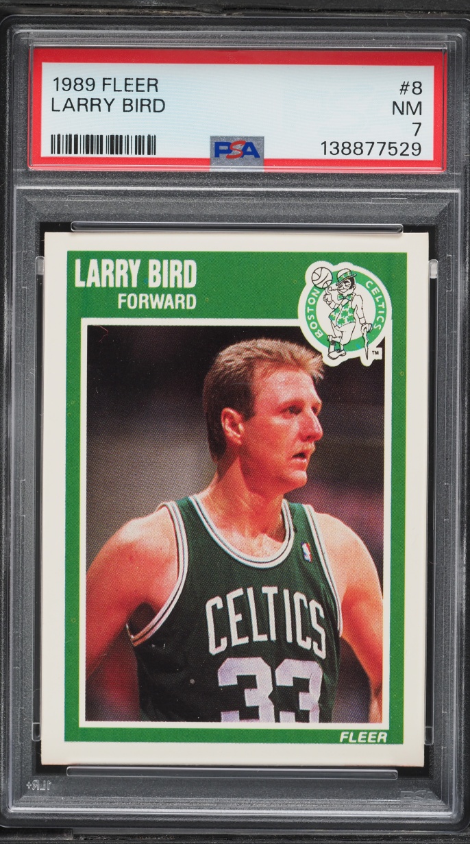 1989 Fleer Basketball Larry Bird #8 PSA 7 NRMT