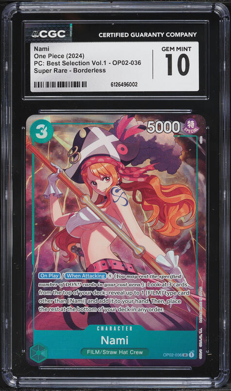 One Piece TCG Nami OP01-016 R Chinese 1st Anniversary Alt Art – Near Mint
