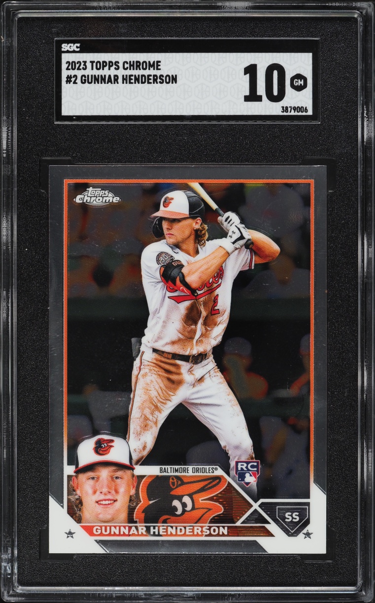 2023 Topps Chrome Gunnar Henderson ROOKIE #2 SGC 10 GEM MINT