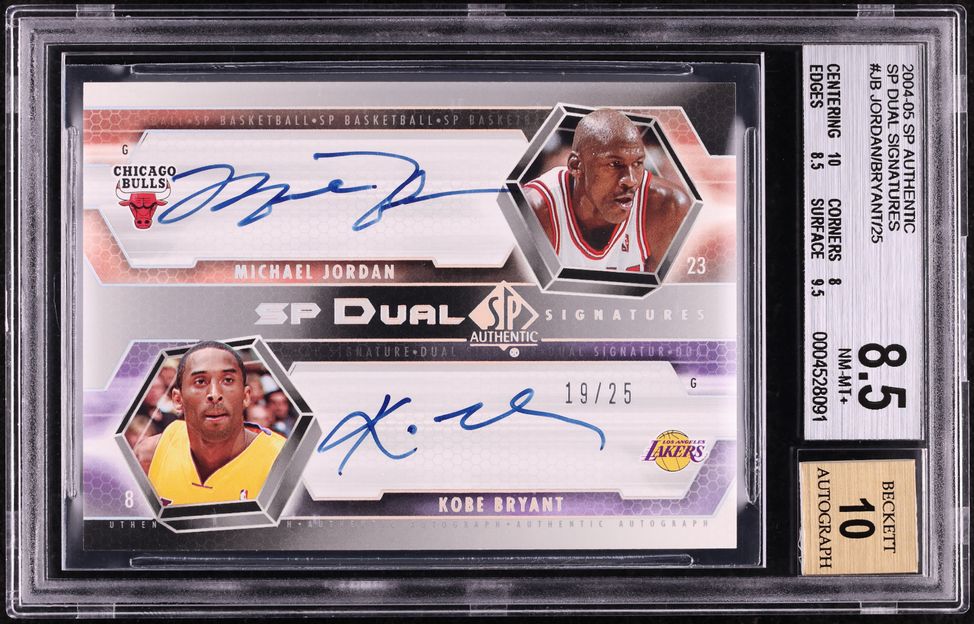 2004 SP Authentic Dual Michael Jordan Kobe Bryant AUTO /25 #SP2-JB
