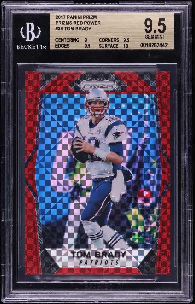 2017 Panini Prizm Red Power Tom Brady /49 #33 BGS 9.5 GEM MINT