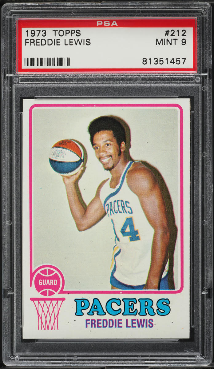 1973 Topps Basketball Freddie Lewis #212 PSA 9 MINT