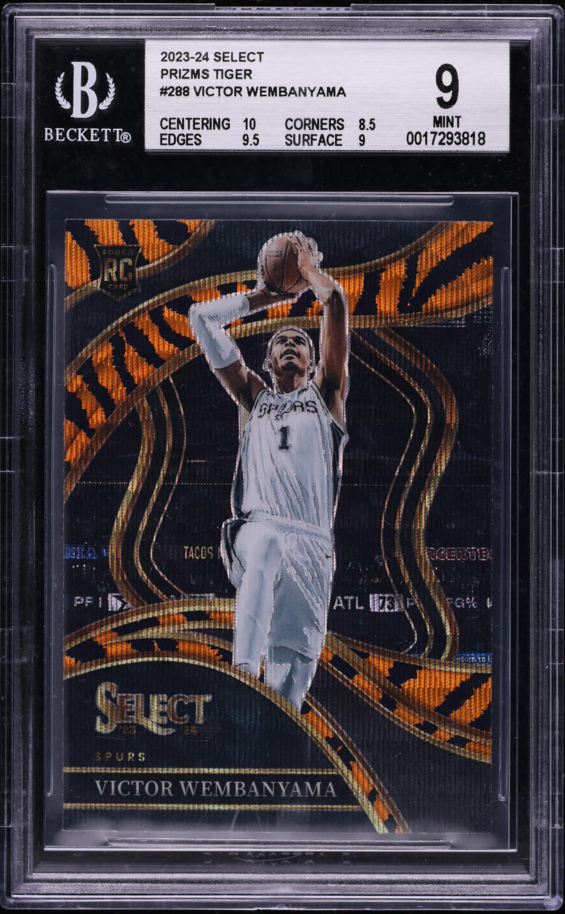 2023 Select Courtside Prizm Tiger Victor Wembanyama ROOKIE #288 BGS 9 MINT