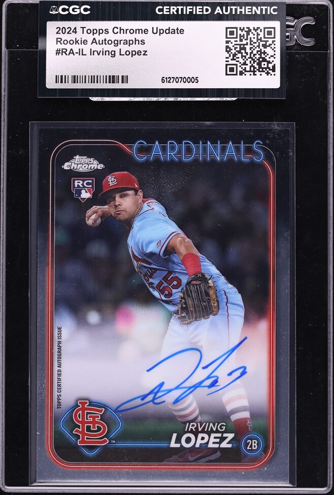 2024 Topps Chrome Update Irving Lopez ROOKIE AUTO #RA-IL CGC AUTH