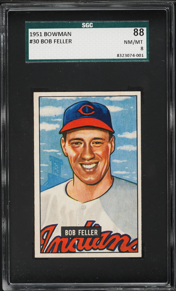 1951 Bowman Bob Feller #30 SGC 8 NM-MT