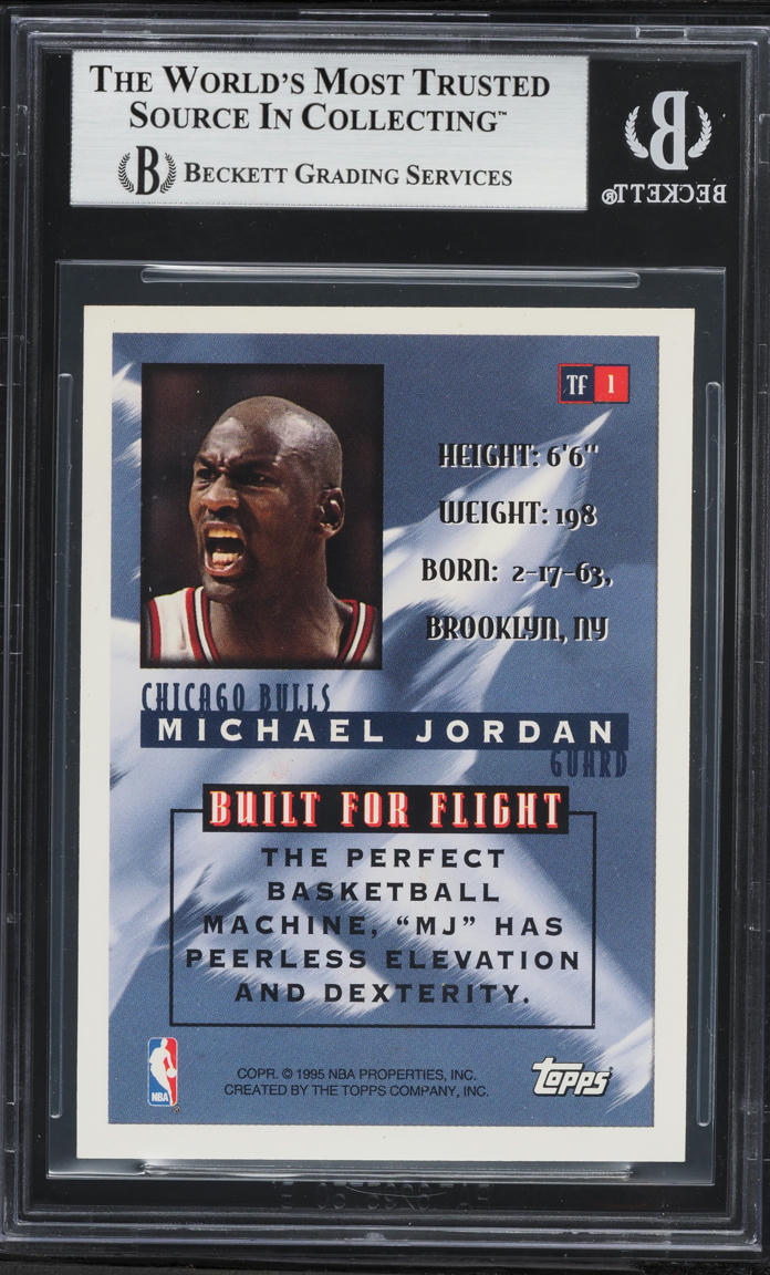 1995 Topps Top Flight Michael Jordan #TF1 BGS 8.5 NM-MT+
