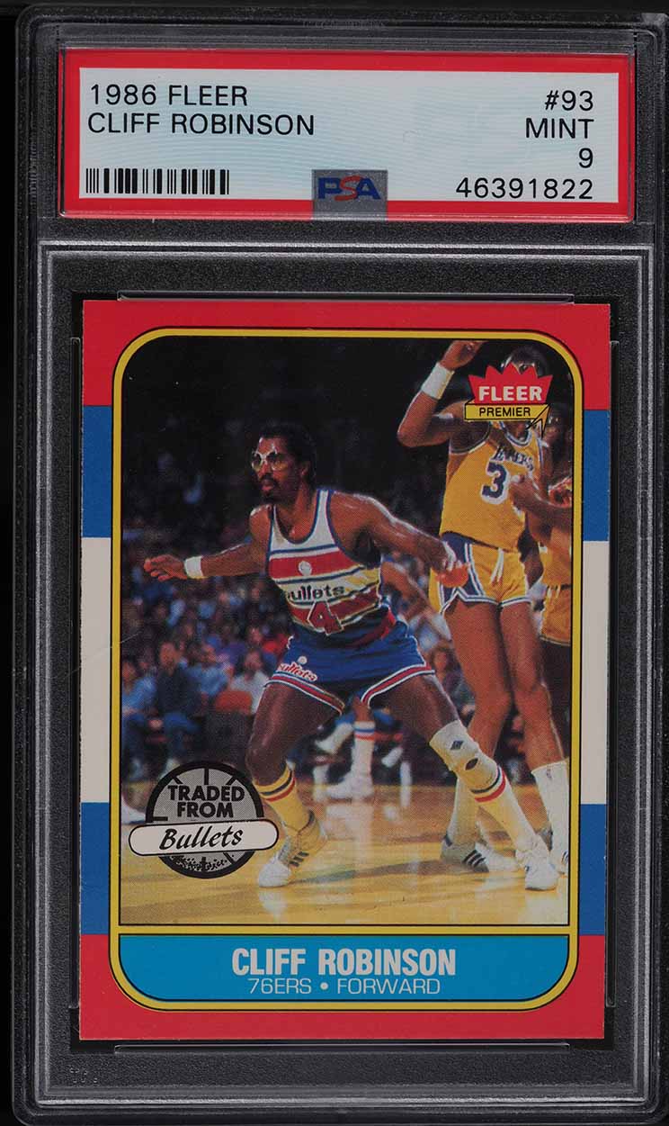 1986 Fleer Basketball Cliff Robinson #93 PSA 9 MINT