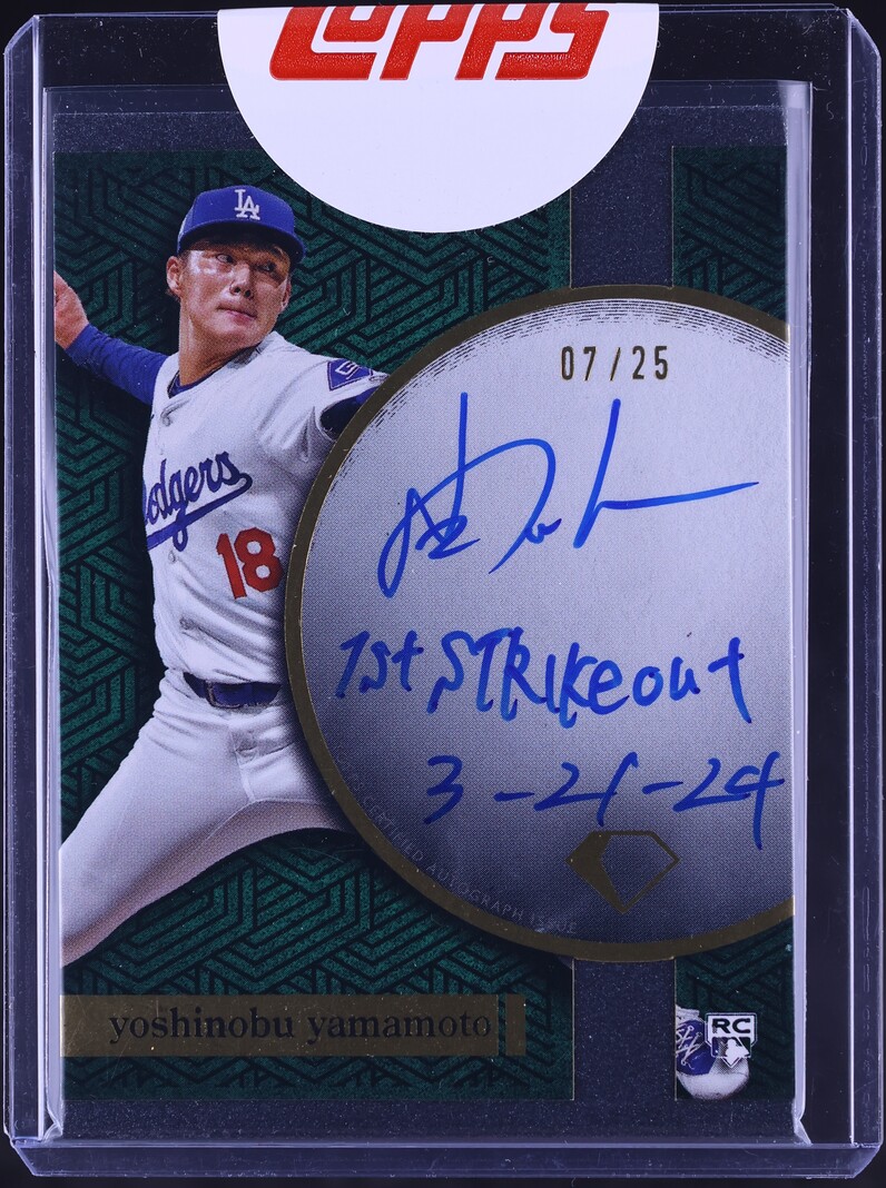 2024 Topps Diamond Icons Iconic Firsts Inscription Yoshinobu Yamamoto ROOKIE AUTO /25 #IFA-YY