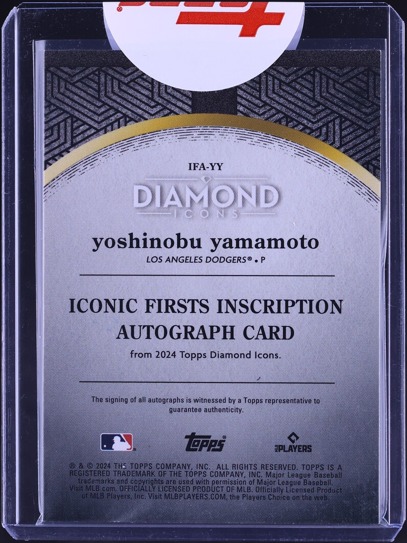 2024 Topps Diamond Icons Iconic Firsts Inscription Yoshinobu Yamamoto ROOKIE AUTO /25 #IFA-YY