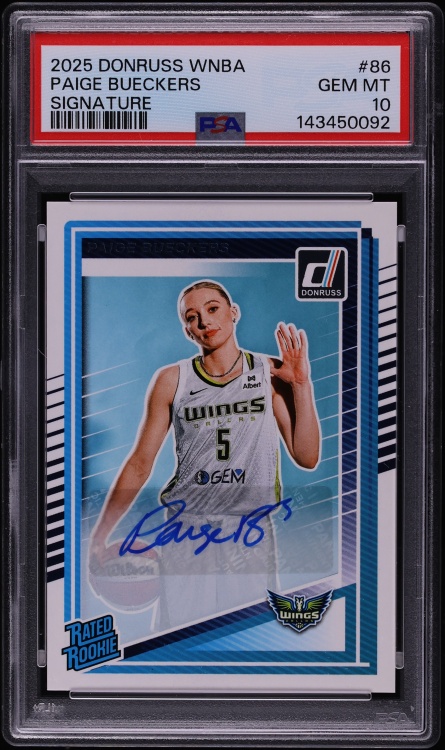 2025 Donruss WNBA Paige Bueckers ROOKIE AUTO #86 PSA 10 GEM MINT
